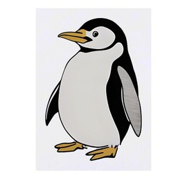 'Rotund Penguin' Temporary Tattoo - Water Resistant, Skin-Safe, Non-Toxic Transfer (TO00067699)