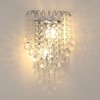 Goeco Crystal Wall Sconces, 11.8x7 Inch Chrome Wall Sconce Luxury