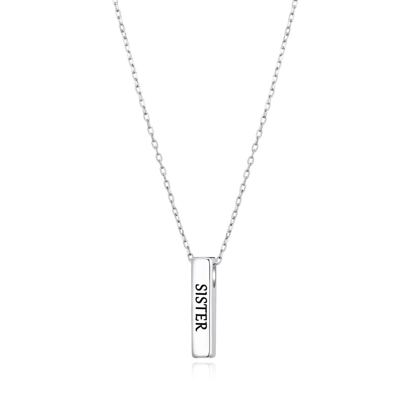 Philip Jones Silver Plated Sister Bar Necklace