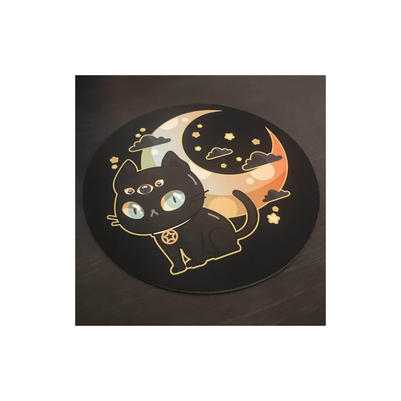 Spooky Kawaii Pastel Goth Mouse Pads - 3mm Thick, 20cm