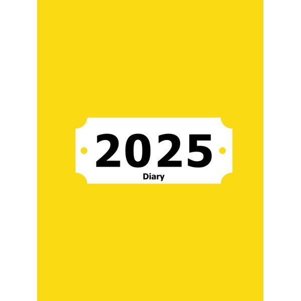 2025 Diary: Large Print (Yellow Hardcover) - 8.25" x 11"