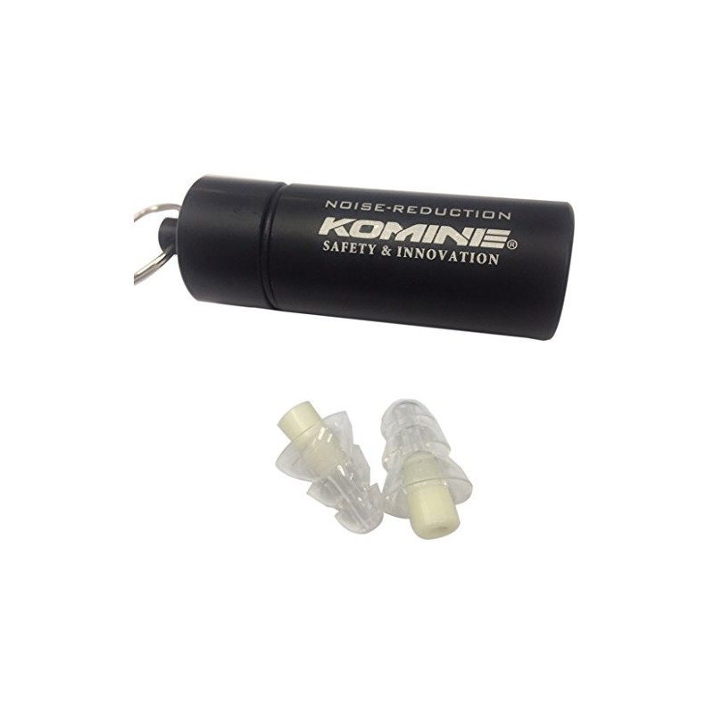 Komine AK-344 1141 Noise Reduction Ear Plugs for Motorcycles, Clear,