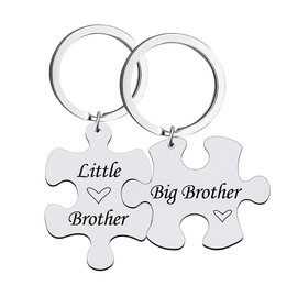 Big Brother Little Brother Keyring Gifts for Brothers Brother Birthday Gifts for Brother Matching Keyrings Gift for Brother Brothers Little Big Brother Gifts from Brother Bro Gifts Keychain 2pcs