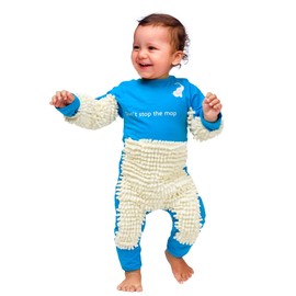 Cute Baby Mop Onesie, Funny Long Sleeve Romper, Perfect for a Crawling Baby