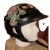 Tennessee Leather Lady Rider Black Dot Approved Motorcycle Helmet With