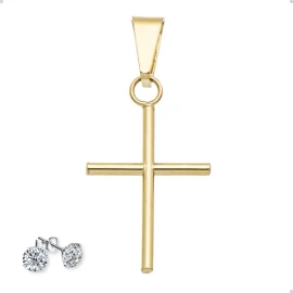 Dije Medalla Cruz Cristo Oro 10k Kilates Crucifijo + Regalo Amarillo