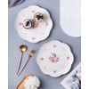 YBK Tech Bone China Dessert Plate Ceramic Plate for Breakfast