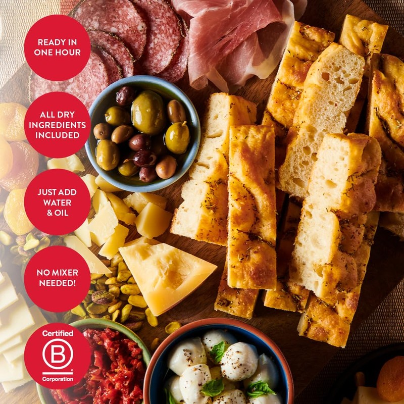 King Arthur Baking Company Crisp & Airy Focaccia Mix Kit