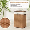 Giantex Bamboo Laundry Hamper with Lid, 72L Large & Tall