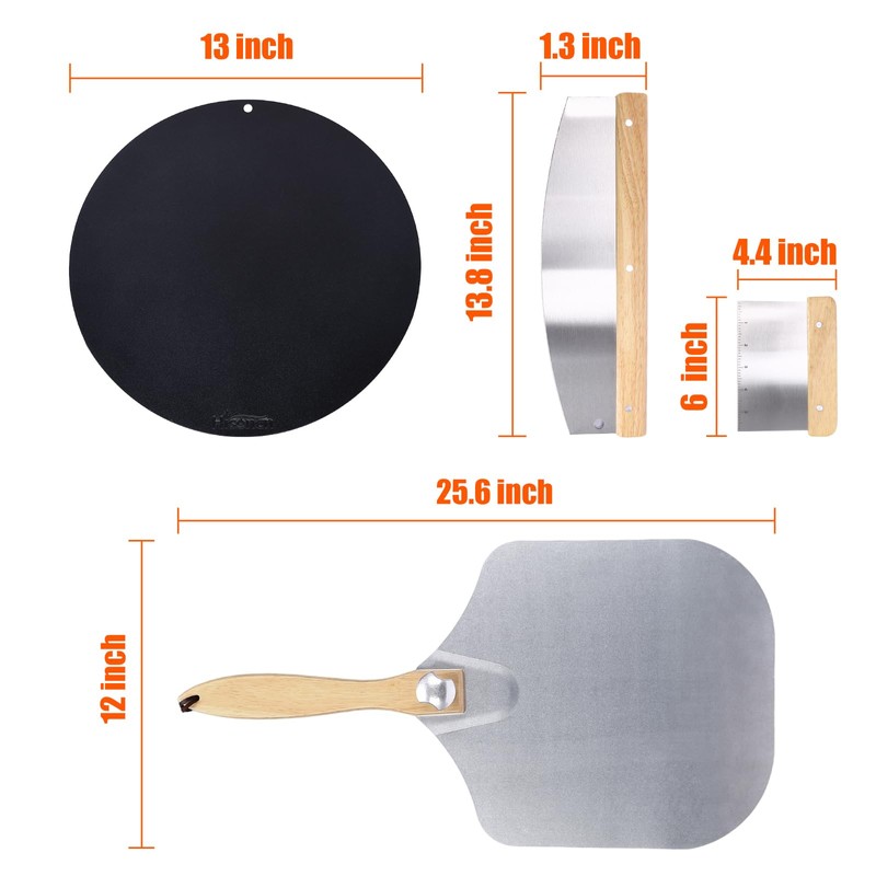 Hisencn 13" Round Pizza Steel for Oven & Grill –