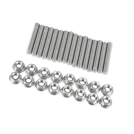 ACROPIX 16pcs Stainless Steel Exhaust Manifold Bolt Stud Hardware for Ford 4.6 5.4 Liter V8 2 Manifolds Car Parts
