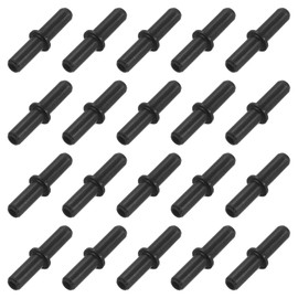 sourcing map 20Pcs Aquarium Air Valve Connector, Plastic Inline Tubing Non-return Valves for 4mm ID Airline Tubing Fish Tank Pond Air Line, Black