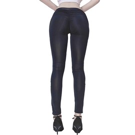 LinvMe Women's Sexy Scrunch Butt Lfting See Through Leggings Tights Sheer Yoga Pants Black