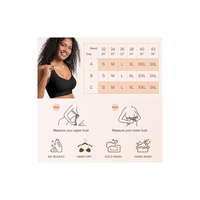 Starmiss Posture Bra for Women Wireless Push Up Bralette Full