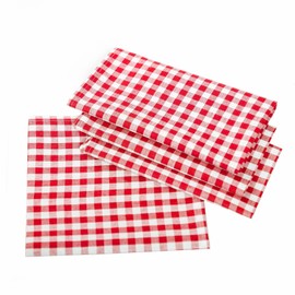 texpot Country House Tablecloth 110 x 190 cm Red / White Checked 5 mm 100% Cotton