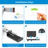 PlusAcc Soundbar Wall Mount, Universal Adjustable Bracket Holder, Black