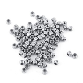 FTVOGUE Hex Flange Nut M2-M12 Stainless Steel Flange Stop Lock Nuts Ss304 Hexagon Locknut Stiff Pipe Fitting Fastener with Nylon Insert (M2 100pcs)