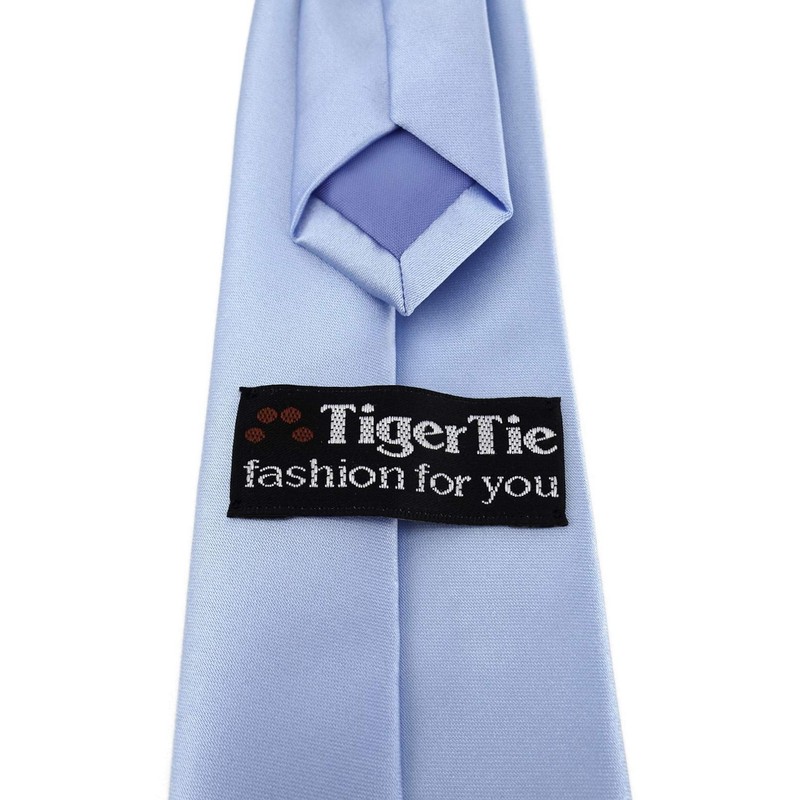 TigerTie Plain Children's Tie Pre-Tied with Elastic Band, lightblue