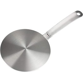 Heat Diffuser Stainless Steel Induction Adapter Plate Removable Handle Coffee Milk Cookware Induction Hob Heat Cooking Diffuser for Electric Stove 5.5inch