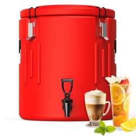 Insulated Beverage Dispenser 8.5 Gallon, Hot Drink Dispenser with 304 Stainless Steel Interior & Spout, Hot Water Dispenser for Parties, Portable Outdoors Water Jug for Camping Sports
