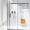 Rackickyer Back to Back Ladder Shape Frameless Glass Shower Door