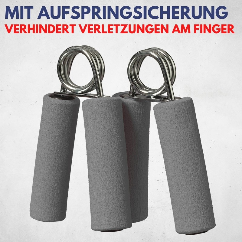 Best Fingerhanteln 2er Set I Mit starken Stahlfedern 15 kg