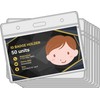 50pcs Flowing ID Card Holders – 50 Badge Holder Pack