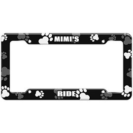 GRAPHICS & MORE Paw Prints License Plate Frame Ride Names Female Mic-Mis - Mimi
