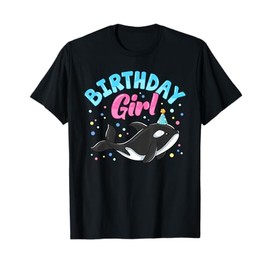 Cute orcas killer whale birthday party T-Shirt