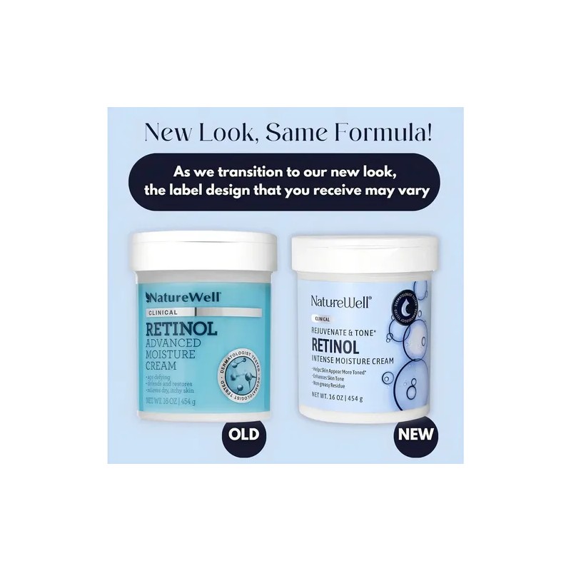 Crema Hidratante De Retinol Nature Well 16 Onzas Tipo de