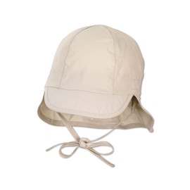 Sterntaler Unisex Children's Peaked Cap with Neck Protection, with Ties and Ear Flaps, beige