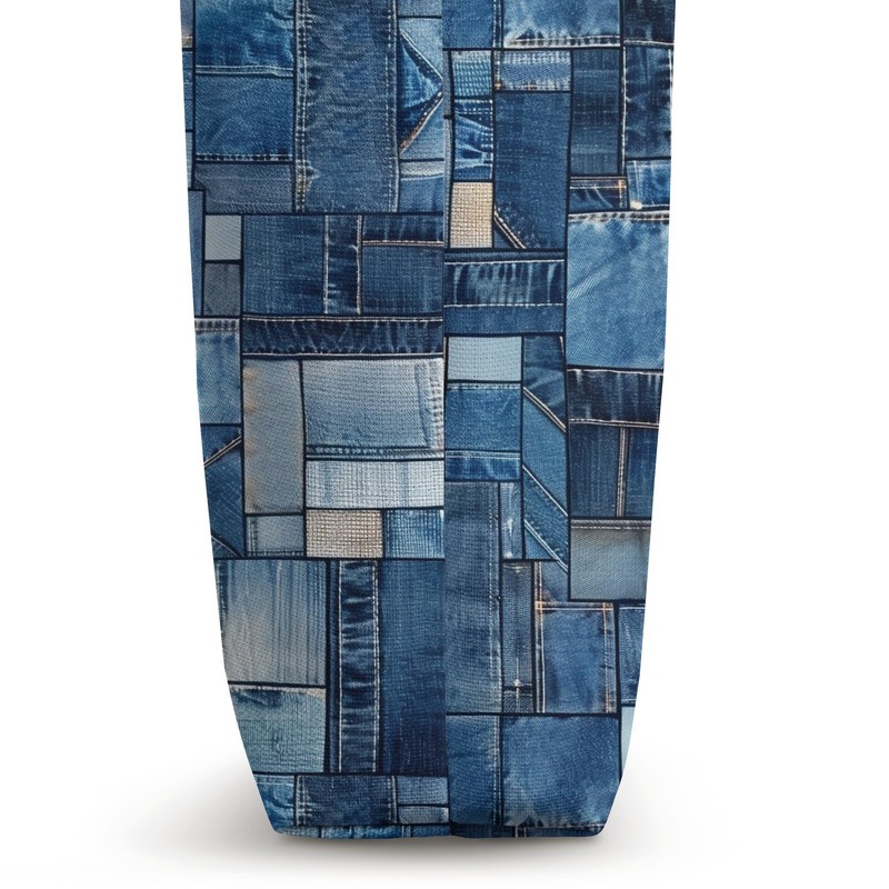 Denim Patchwork Pattern Tote Bag
