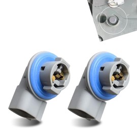 DACIRTY 2 PCS Rear Tail Light Socket, ABS 2-pin Reverse Light Brake Light Head, OEM #68046629AA Replacement Auto Parts, Compatible with 2003-2018 Dodge Ram 1500 2500 3500 (Gray)