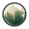 Genhuyiz 4 Pcs Drawer Pulls Green Forest Cabinet Knobs Round