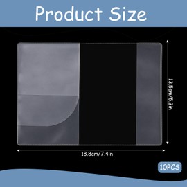 10 Pcck Passport Covers Clear Plastic Passport Protector Transparent Frosted Protective Passport Holders Travel Document Organizer for Standard Size Passports