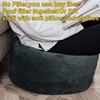Pouf Ottoman Unstuffed,Pouf Ottoman Foot Rest(No Filler),Soft Foot Stool, 20"x20"x12"