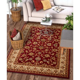Well Woven Barclay Sarouk Red Traditional Area Rug 9'3'' X 12'6''