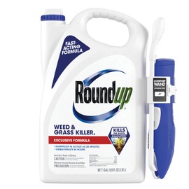 Roundup Weed & Grass Killer₄ with Comfort Wand, Use in and Around Flower Beds, Trees, and Driveways, 1 gal.