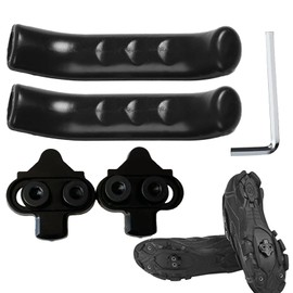 Bike Pedal Adapter,SPD Pedals, Cycling Cleats,Steel Bicycle Shoe Cleats, Pedals for Spinning, Outdoor Cycling and MTB Road Bike Pedal Cleat Set(COLOR:Black)