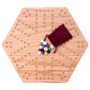 AmishToyBox.com Wooden Wahoo Marbles Game Board Set, Unpainted Holes, 16"