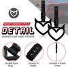 Fabbay 2 Pieces Heart Handle Ring Bumper Warning Car Accessory