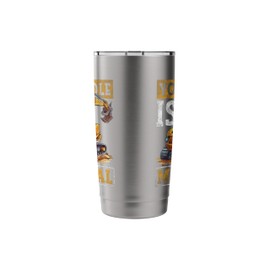 Your Hole Is My Goal Vintage Construction Vehicle Excavator Stainless Steel Insulated Tumbler