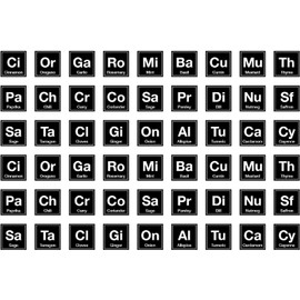 Wink Chemist's Spice Rack, 14 Piece Chemistry Spice Rack Set
