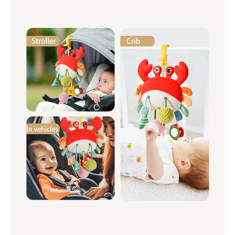 Car Seat Toys for Babies 0–12 Months – Hanging Baby
