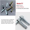 YZTONGPAO M6 Tree Shaped Steel Hollow Wall Anchor with Screws,Loose
