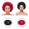 Dolores Gorro De Satén De Seda Para Dormir Sombrero,rojo,gorra Negra