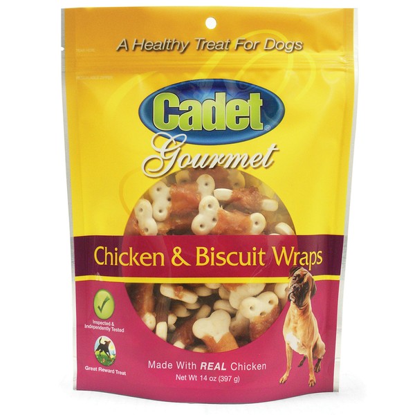 Cadet Gourmet Chicken Wrapped Biscuit Dog Treats 14 oz.