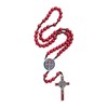 Intercession St. Benedict Holy Medal Rosary (Red)