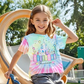 Birthday Girl Shirt Kids Magical Castle Tshirt Birthday Princess T-Shirt Toddler Girls Party Gifts Tee Family Vacation Tops