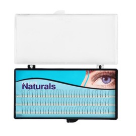 Premade Fan False Eyelashes, Black Fiber 12mm Strip Extensions Individual Single Cluster Wispy Crul for Women DIY